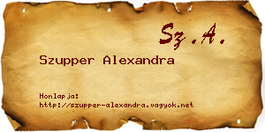 Szupper Alexandra névjegykártya